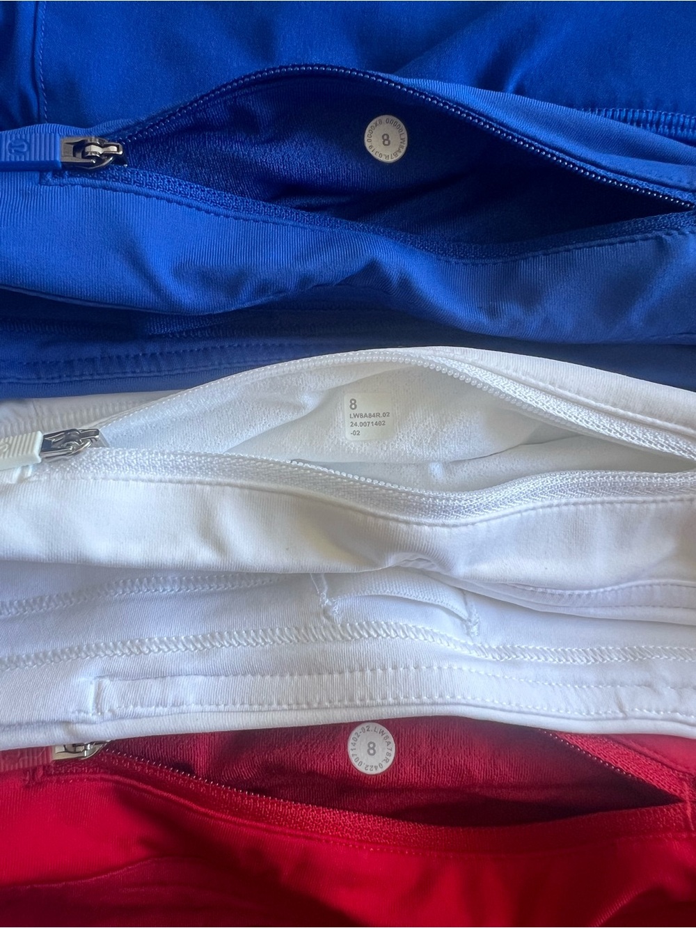 Lululemon Pace Rival Skirt Size 8 Bundle Dark Red White & Jet Stream Blue - Picture 5 of 10